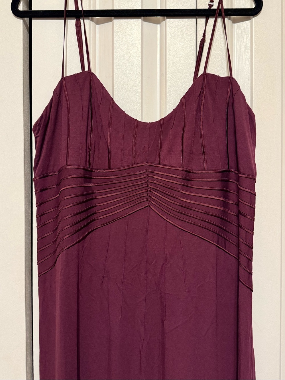 Soma Slip Midi Dress with Pintuck Detail - Wine - XL